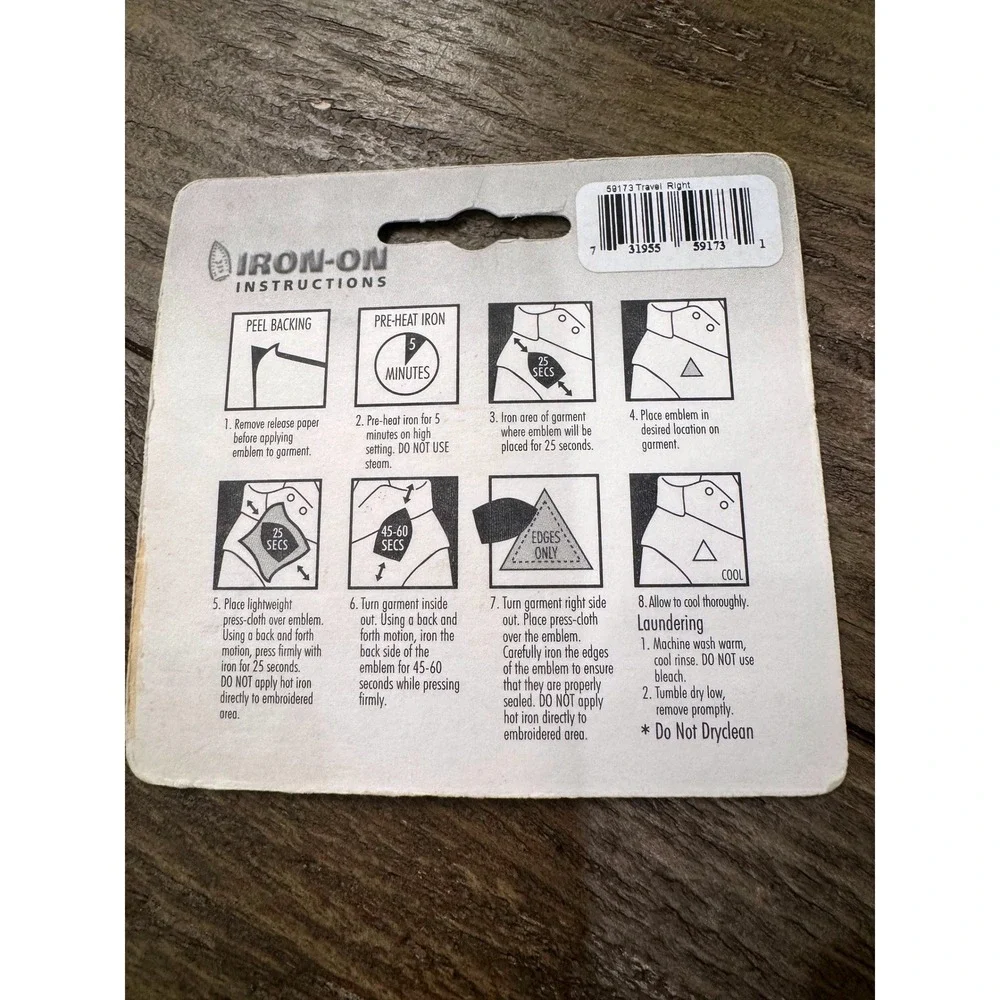 Vintage Girl Scouts Brownie Try-It Travel Right Badge NOS Iron-On #59173